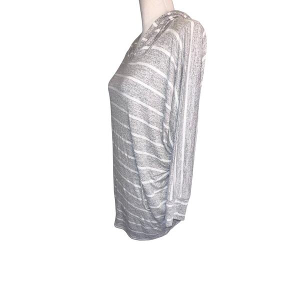 Market & Spruce Karlotta Women’s Size M Striped Hooded Dolman Oversized Knit Top - Picture 3 of 8